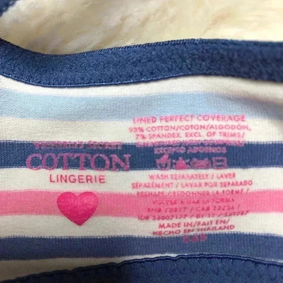 Victoria’s Secret Colourful Striped Cotton  Bra 34B - Picture 15 of 16